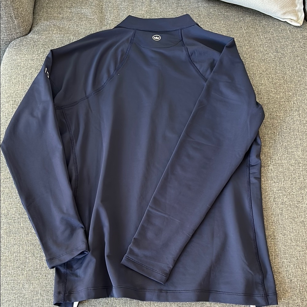 Women’s Peter Millar Navy Quarter-Zip, size L - Picture 3 of 4